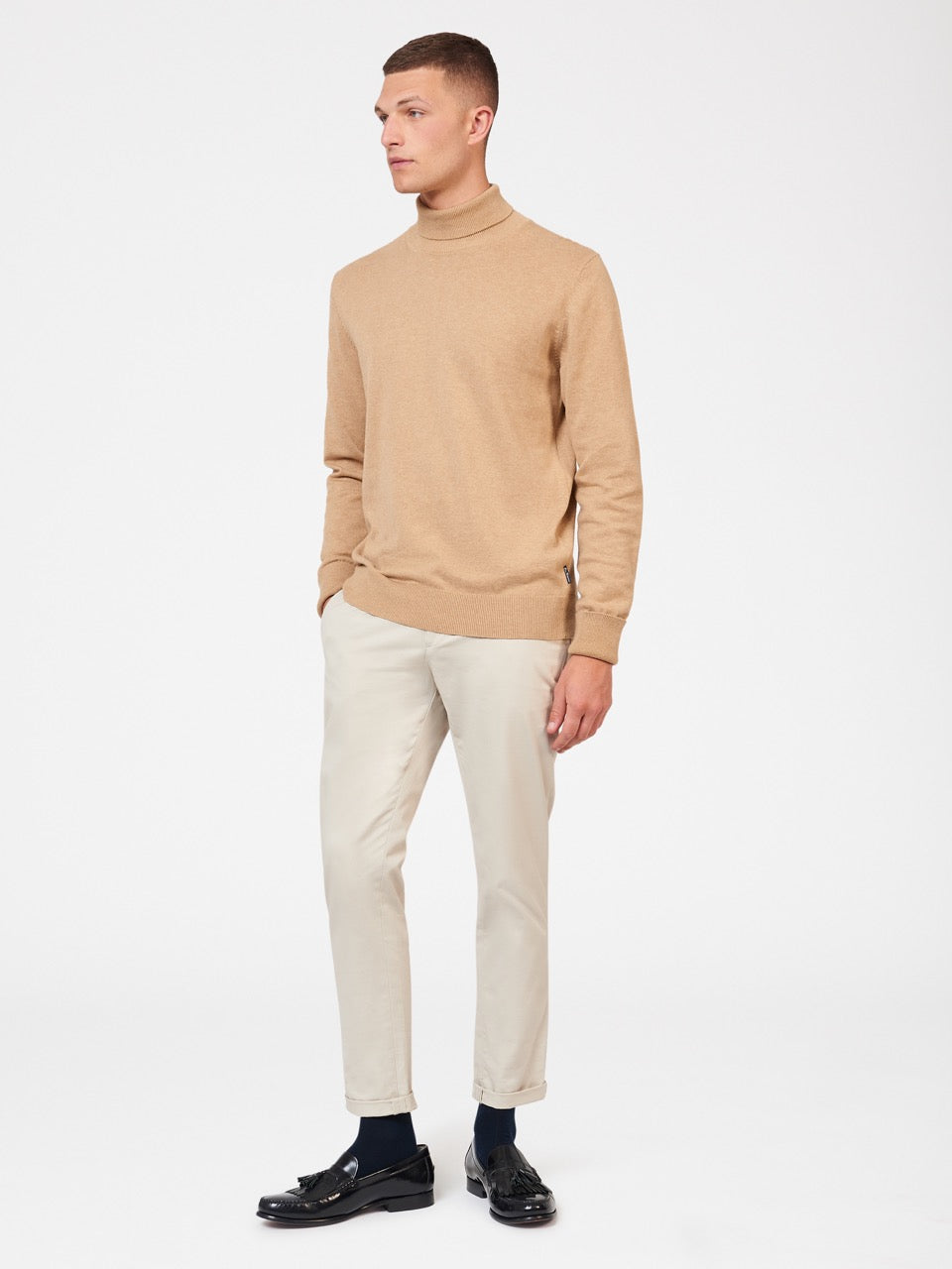 Knitwear Ben Sherman Signature Roll Neck Grise | ZSJ-35144144